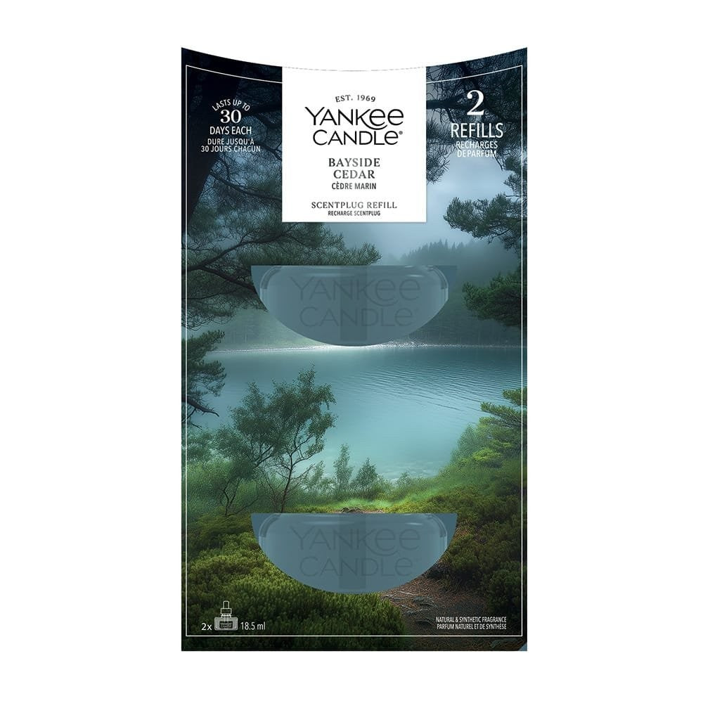 Yankee Candle ScentPlug Plug in Air Freshener Refills Fragrance BAYSIDE CEDAR