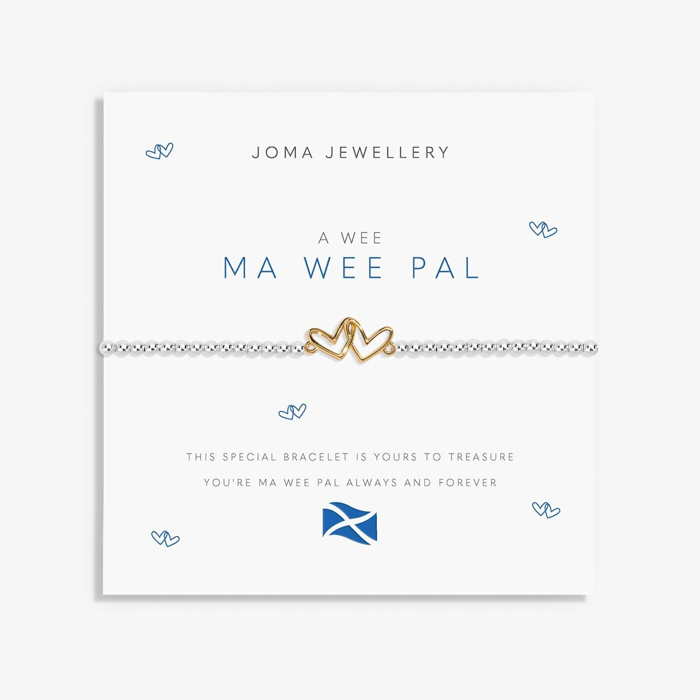 Joma Silver Plated Beaded Bracelet (A Little) A Wee MA WEE PAL  + Gift Bag