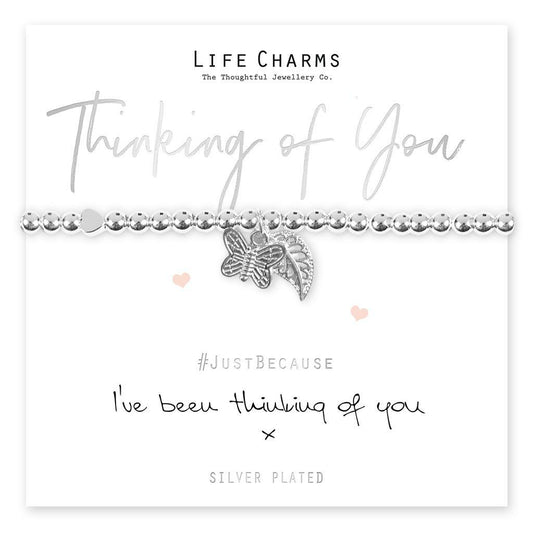 Life Charms Bracelet - " I Was THINKING OF YOU " -  Beautifully Gift Boxed