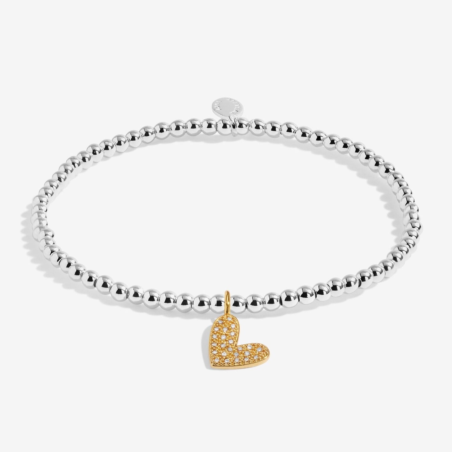 Joma Jewellery Silver Plated Beaded Bracelet A Little LOVE YOU TO BITS + GiftBag