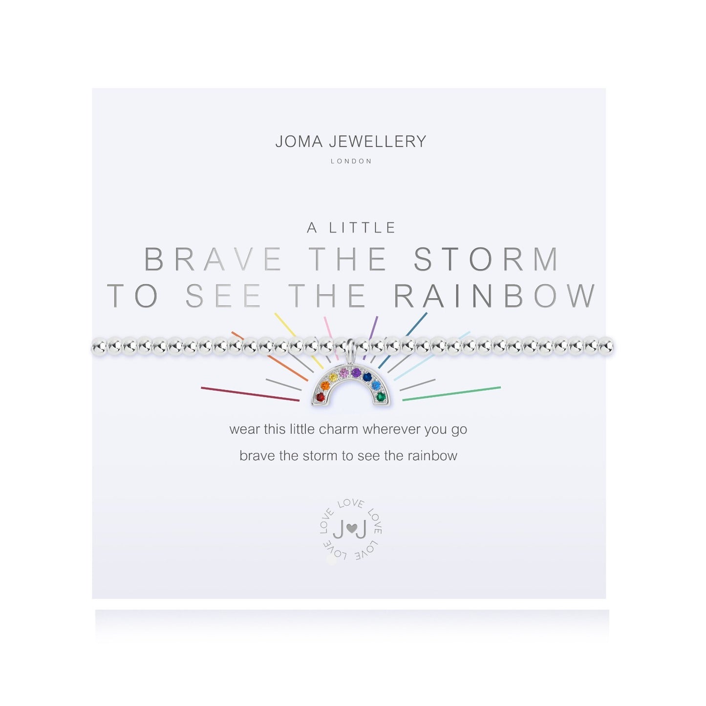 Joma Silver Plated Beaded Bracelet A Little BRAVE THE STORM TO SEE THE RAINBOW