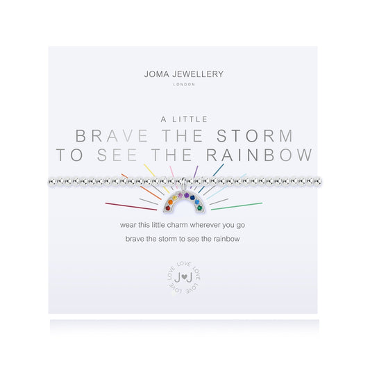Joma Silver Plated Beaded Bracelet A Little BRAVE THE STORM TO SEE THE RAINBOW