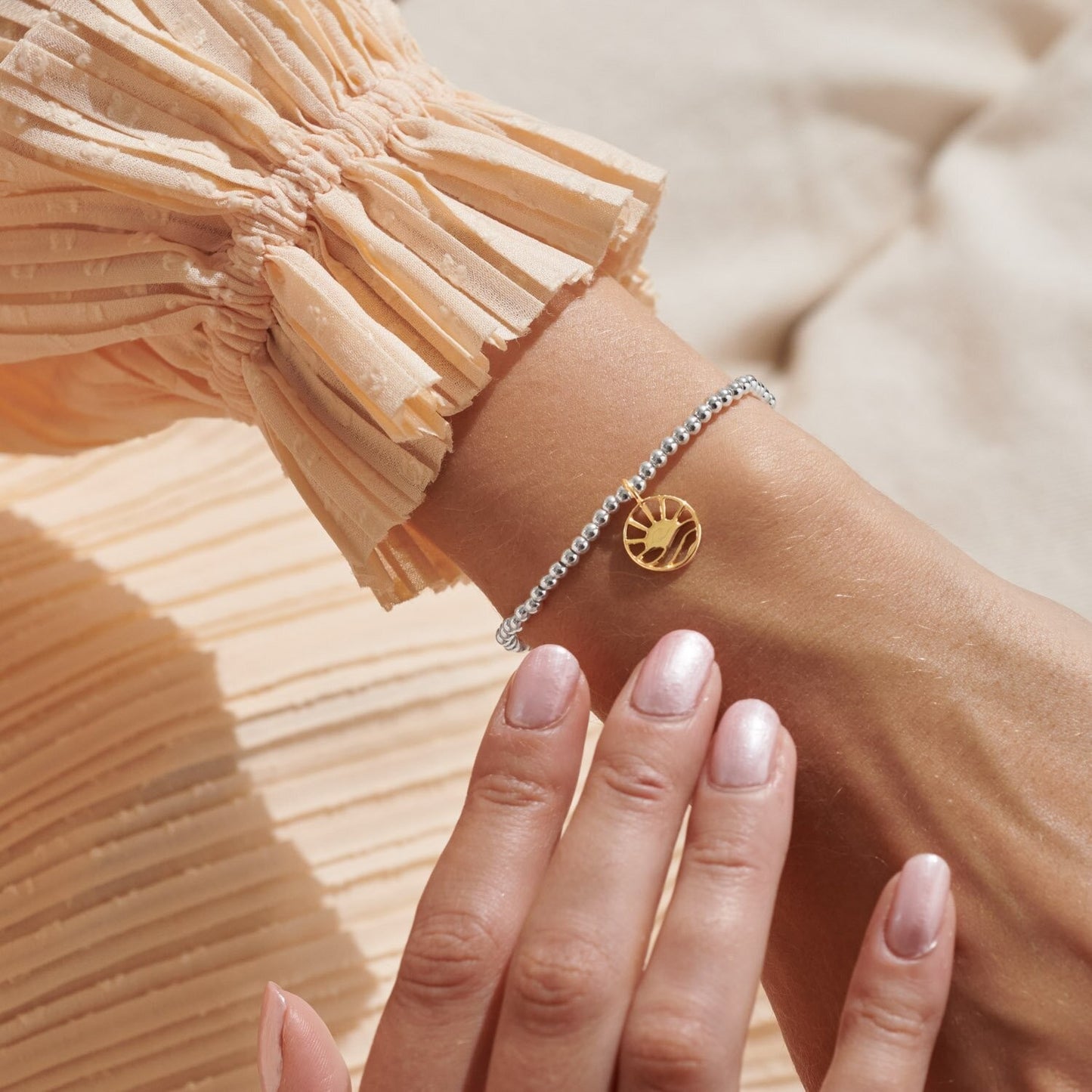 Joma Silver Plated Beaded Bracelet A Little TRUST IN THE MAGIC OF NEW BEGINNINGS