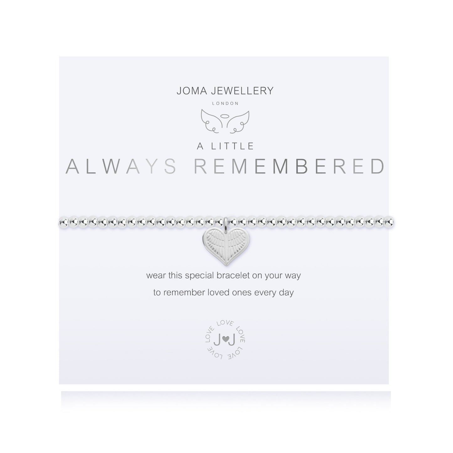 Joma Silver Plated Beaded Bracelet A Little ALWAYS REMEMBERED + Gift Bag 4666
