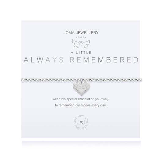 Joma Silver Plated Beaded Bracelet A Little ALWAYS REMEMBERED + Gift Bag 4666