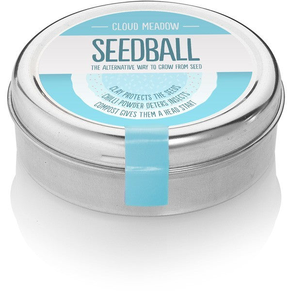 Seedball Mix Seed Bombs British Wild Flower Tin  CLOUD MEADOW Sow Spring Autumn
