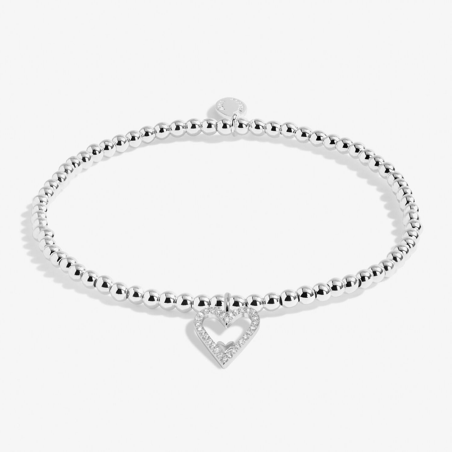 Joma Silver Plated Beaded Bracelet A Little HAPPY BIRTHDAY MUM + Gift Bag 7405