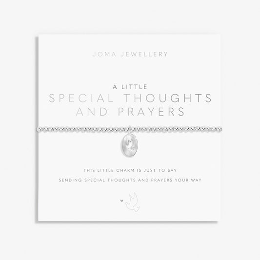 Joma Silver Plated Beaded Bracelet A Little SPECIAL THOUGHTS AND PRAYERS