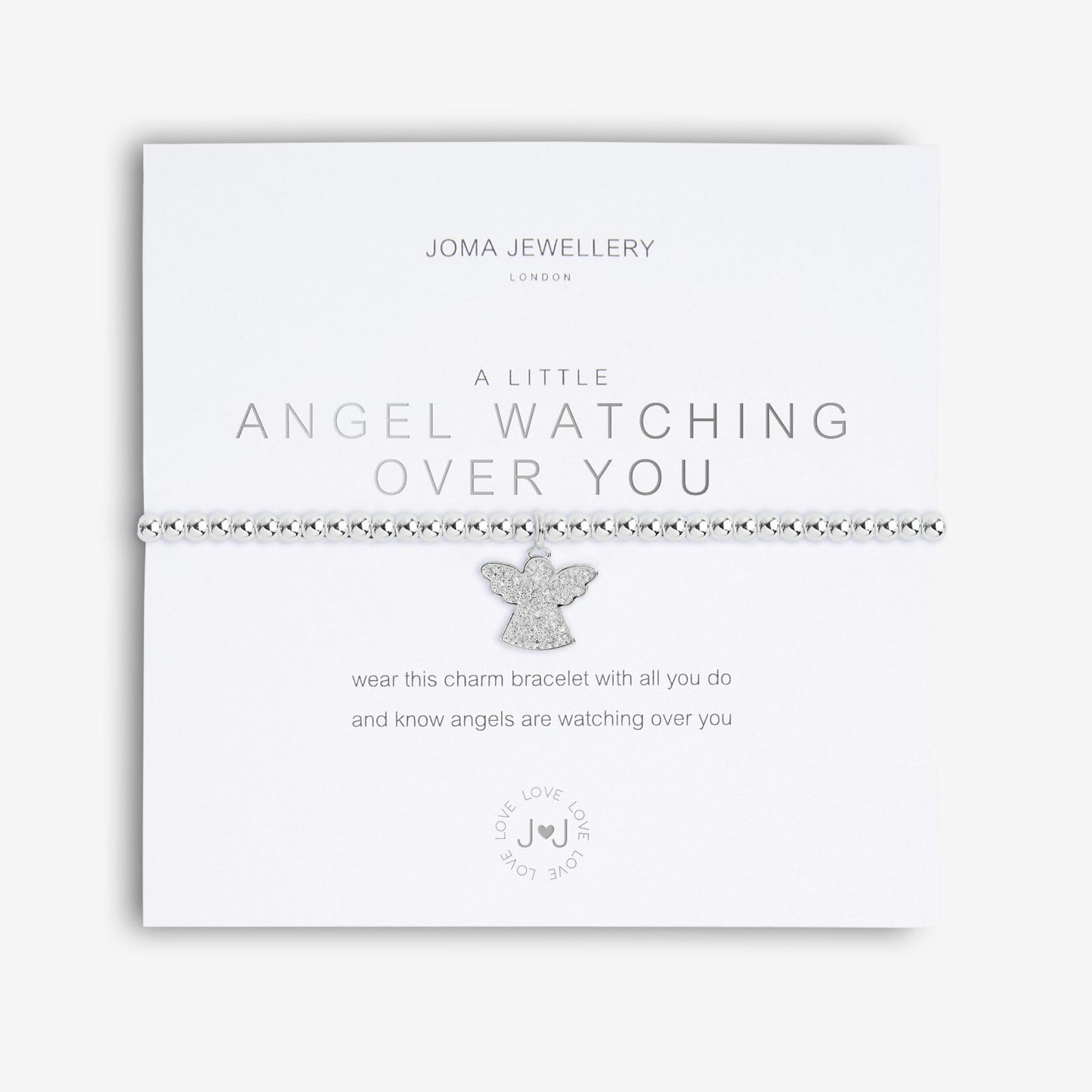 Joma Silver Plated Beaded Bracelet A Little ANGELS WATCHING OVER YOU - 4967