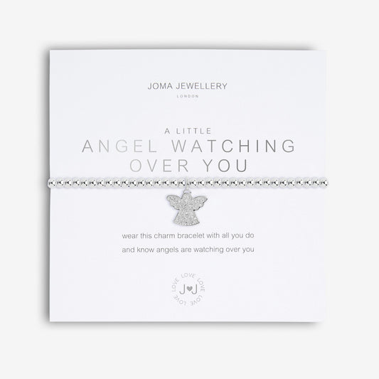 Joma Silver Plated Beaded Bracelet A Little ANGELS WATCHING OVER YOU - 4967