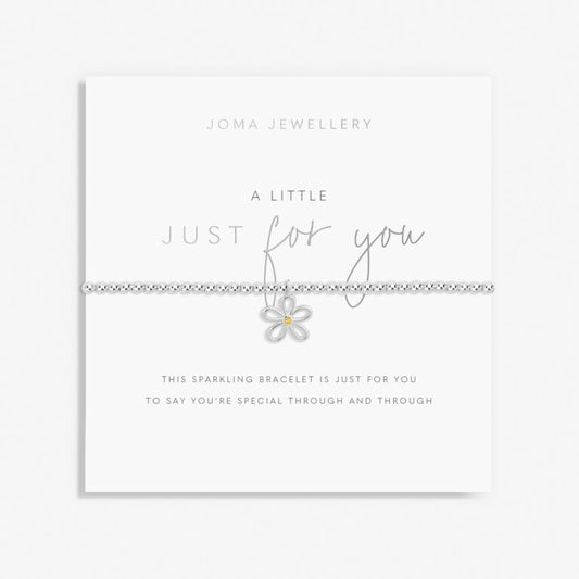Joma Silver Plated Beaded Bracelet A Little JUST FOR YOU  + Gift Bag 4083