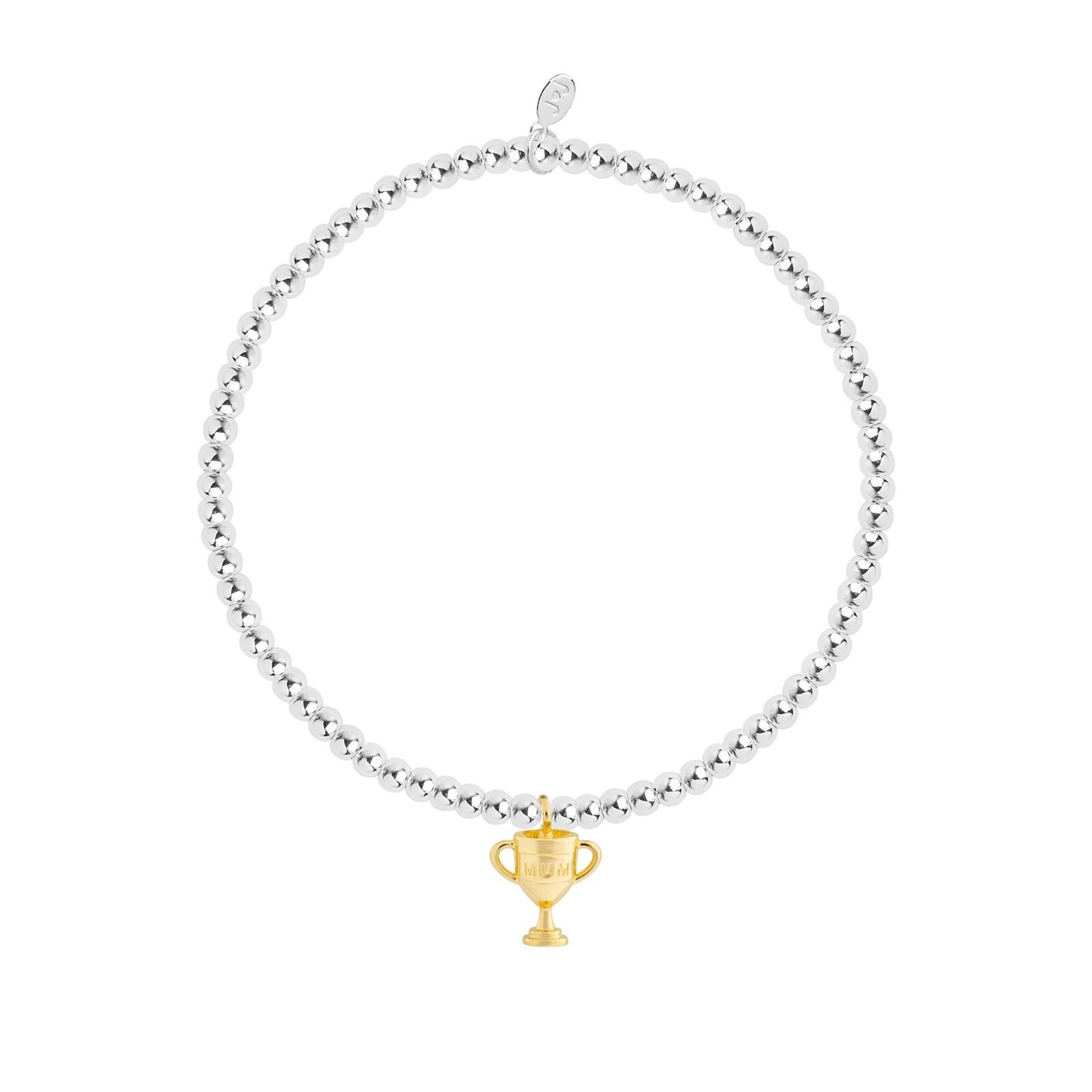Joma Jewellery Silver Plated Beaded Bracelet A Little NUMBER 1 MUM + GIFT BAG