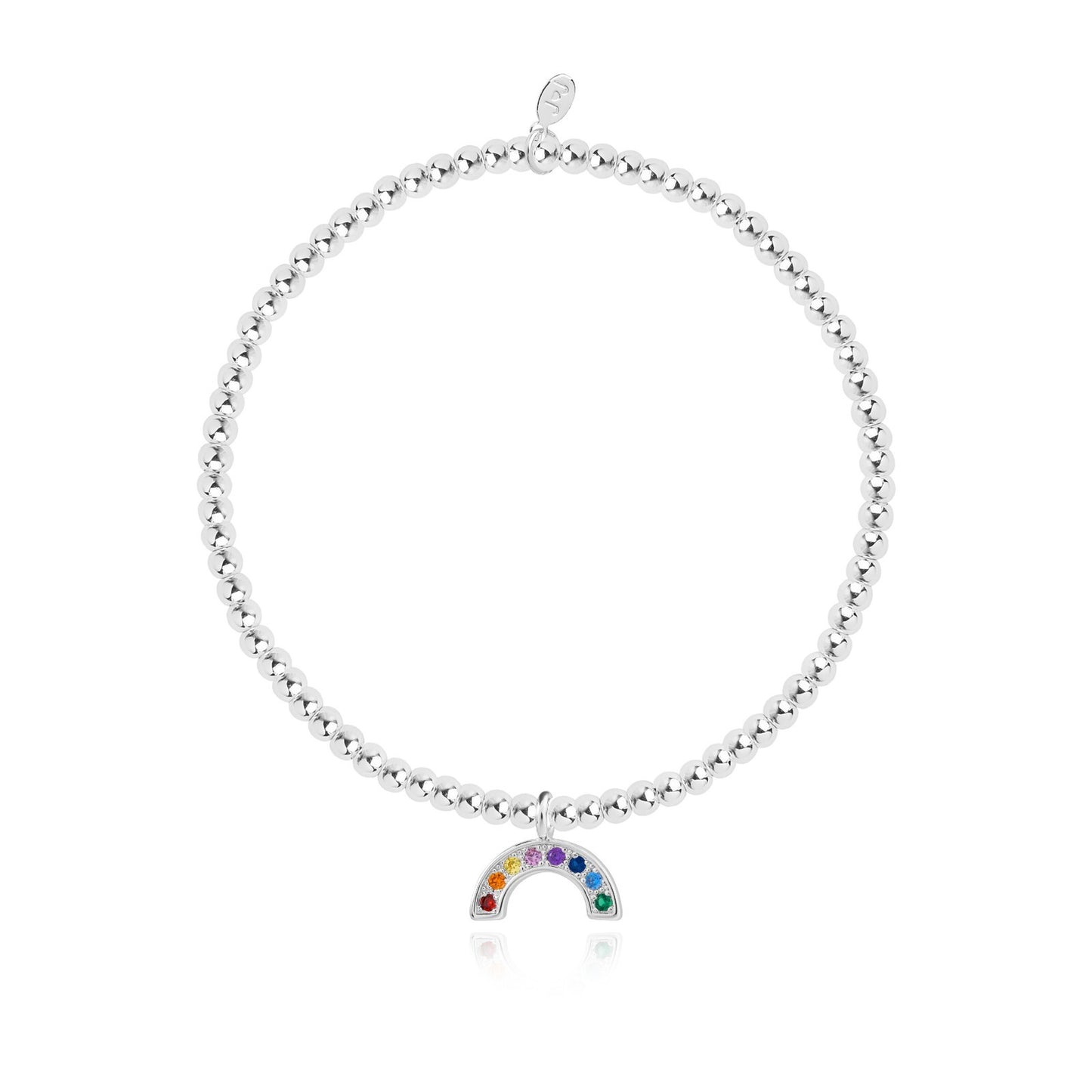 Joma Silver Plated Beaded Bracelet A Little BRAVE THE STORM TO SEE THE RAINBOW