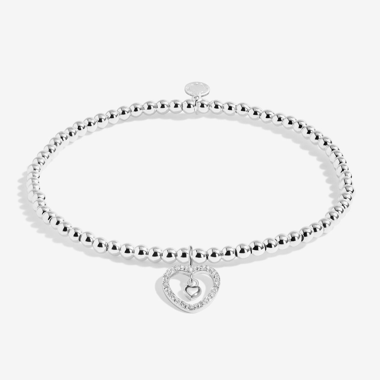 Joma Silver Plated Beaded Bracelet A Little SO LUCKY TO HAVE YOU IN MY LIFE +GBg