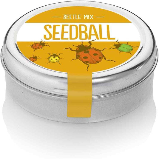 Seedball Beetle Mix Seed Bombs (British Wild Flower Tin)  - Sow Spring Autumn