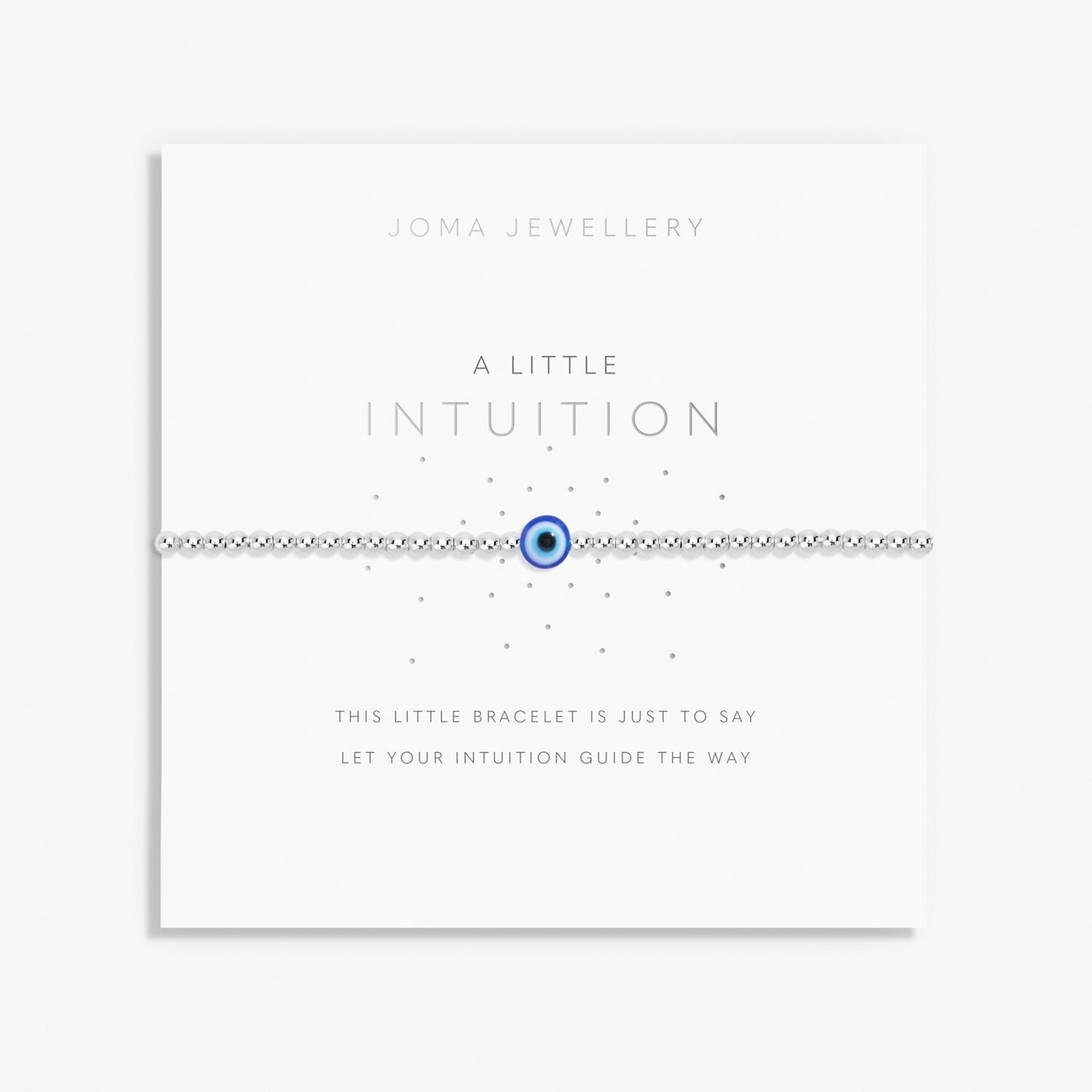 Joma Jewellery Silver Plated Beaded Bracelet A Little INTUITION + GIFT BAG 8157