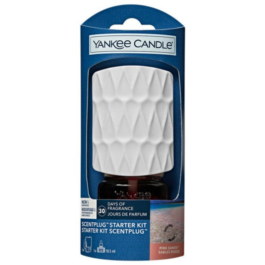 Yankee Candle UK Plug In Starter Kit  Electric White Organic - PINK SANDS