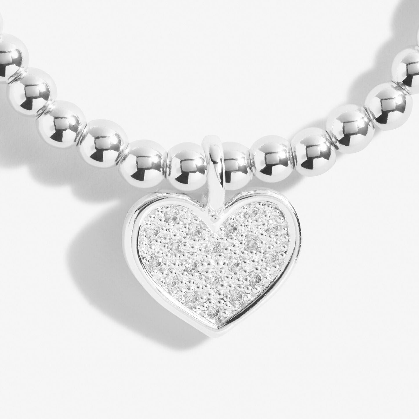 Joma Silver Plated Beaded Bracelet A Little SHINE BRIGHT LIVE HAPPY + Gift Bag