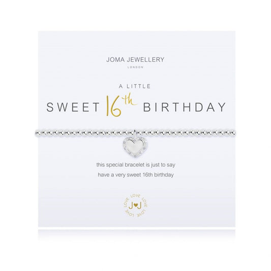 Joma Silver Plated Beaded Bracelet A Little HAPPY 16th BIRTHDAY + Gift Bag 2924