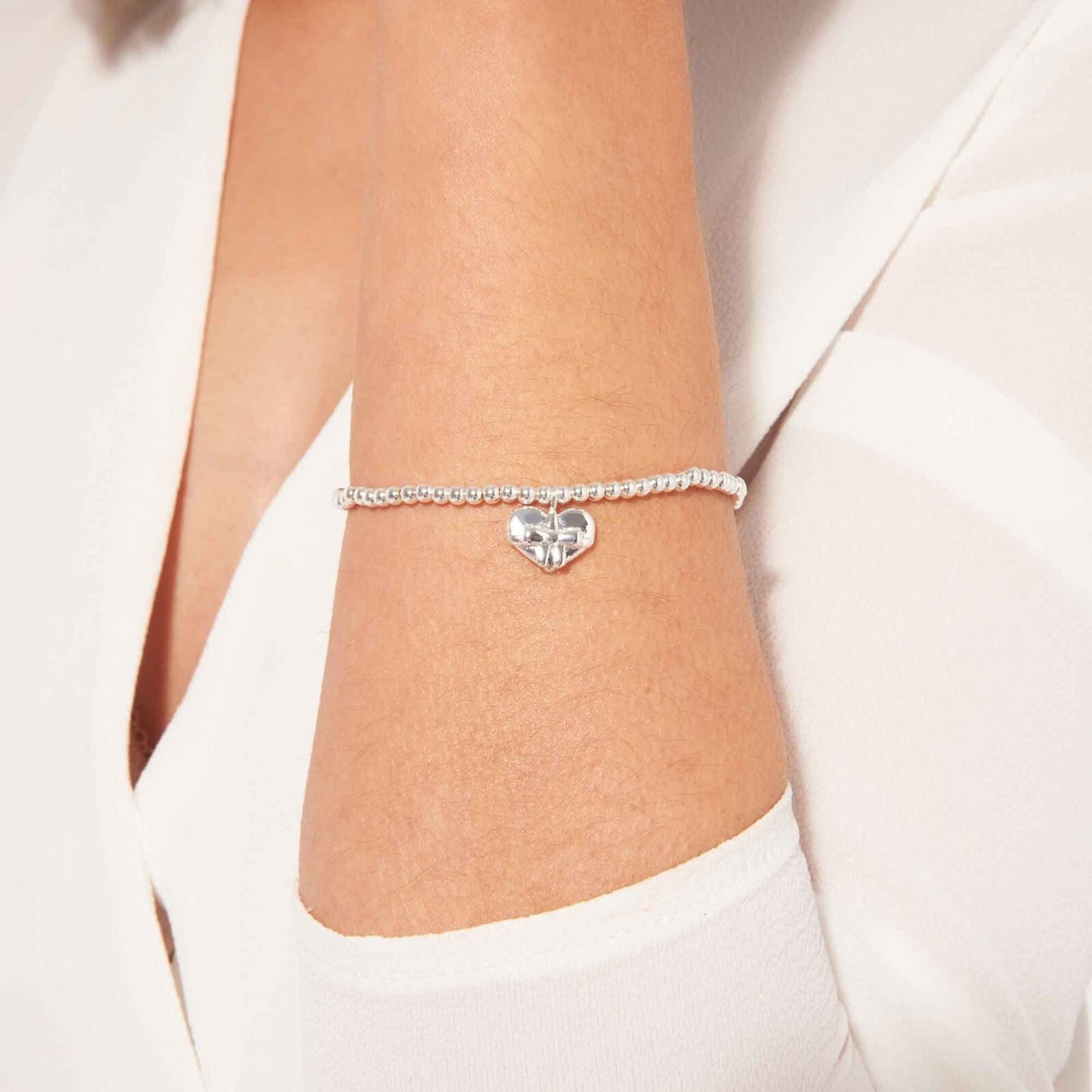 Joma Jewellery Silver Plated Beaded Bracelet A Little JUST FOR YOU + Gift Bag