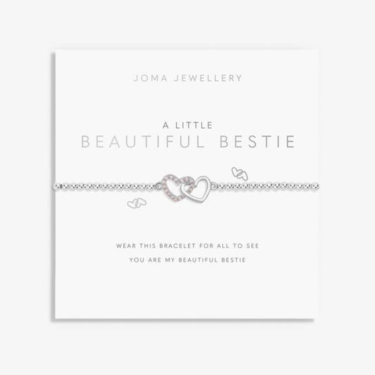Joma Silver Plated Beaded Bracelet A Little BEAUTIFUL BESTIE + Gift Bag 7413