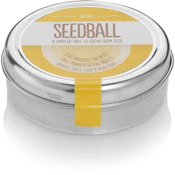 Seedball Bee Mix Seed Bombs (British Wild Flower Tin)  - Sow Spring Autumn