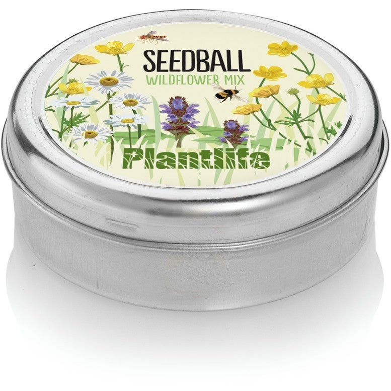 Seedball Mix Wild Flower Seed Bombs for Wildlife - Plantlife Sow Spring Autumn