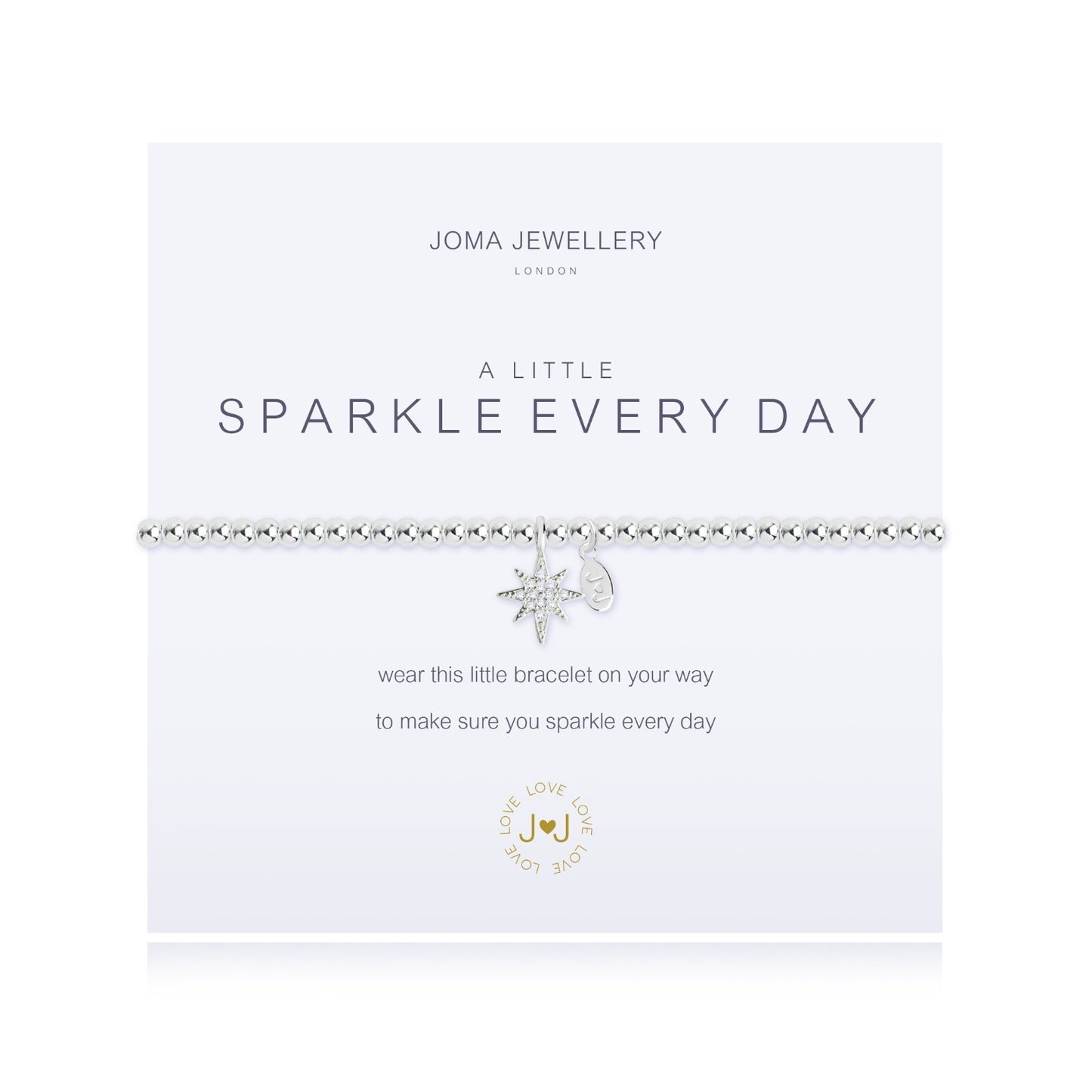 Joma Silver Plated Beaded Bracelet A Little SPARKLE  EVERY DAY+ Gift Bag 2211
