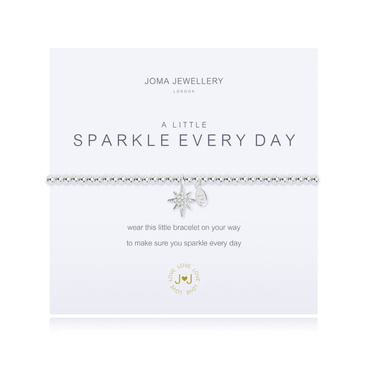 Joma Silver Plated Beaded Bracelet A Little SPARKLE  EVERY DAY+ Gift Bag 2211