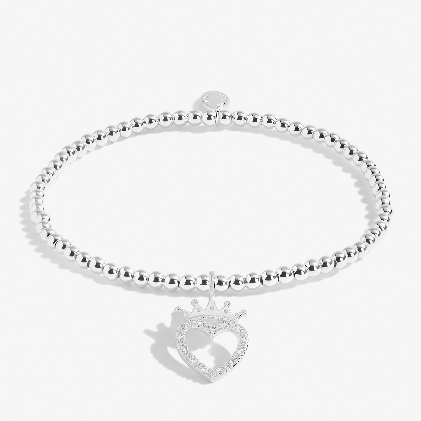 Joma Silver Plated Beaded Bracelet A Little BIRTHDAY QUEEN + Gift Bag 6065