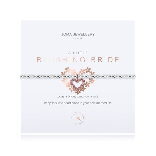 Joma Silver Plated Beaded Bracelet A Little BLUSHING BRIDE + Gift Bag 3211