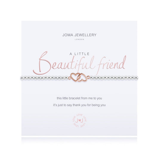 Joma Silver Plated Beaded Bracelet A Little BEAUTIFUL FRIEND + Gift Bag 2685
