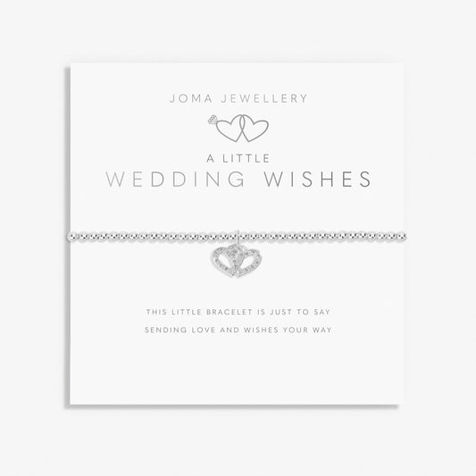 Joma Jewellery Silver Plated Beaded Bracelet A Little WEDDING WISHES + Gift Bag
