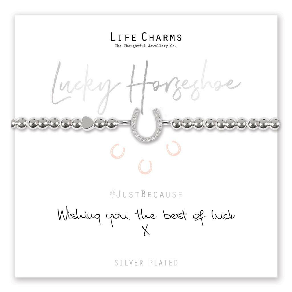 Life Charms Bracelet LUCKY HORSESHOE - Wishing You the Best of Luck - Gift Boxed