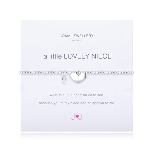 Joma Jewellery Silver Plated Beaded Bracelet A Little LOVELY NIECE  + GIFT BAG