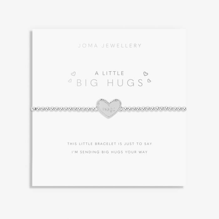 Joma Jewellery Silver Plated Beaded Bracelet A Little BIG HUGS + Gift Bag 7403