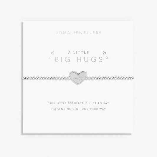 Joma Jewellery Silver Plated Beaded Bracelet A Little BIG HUGS + Gift Bag 7403