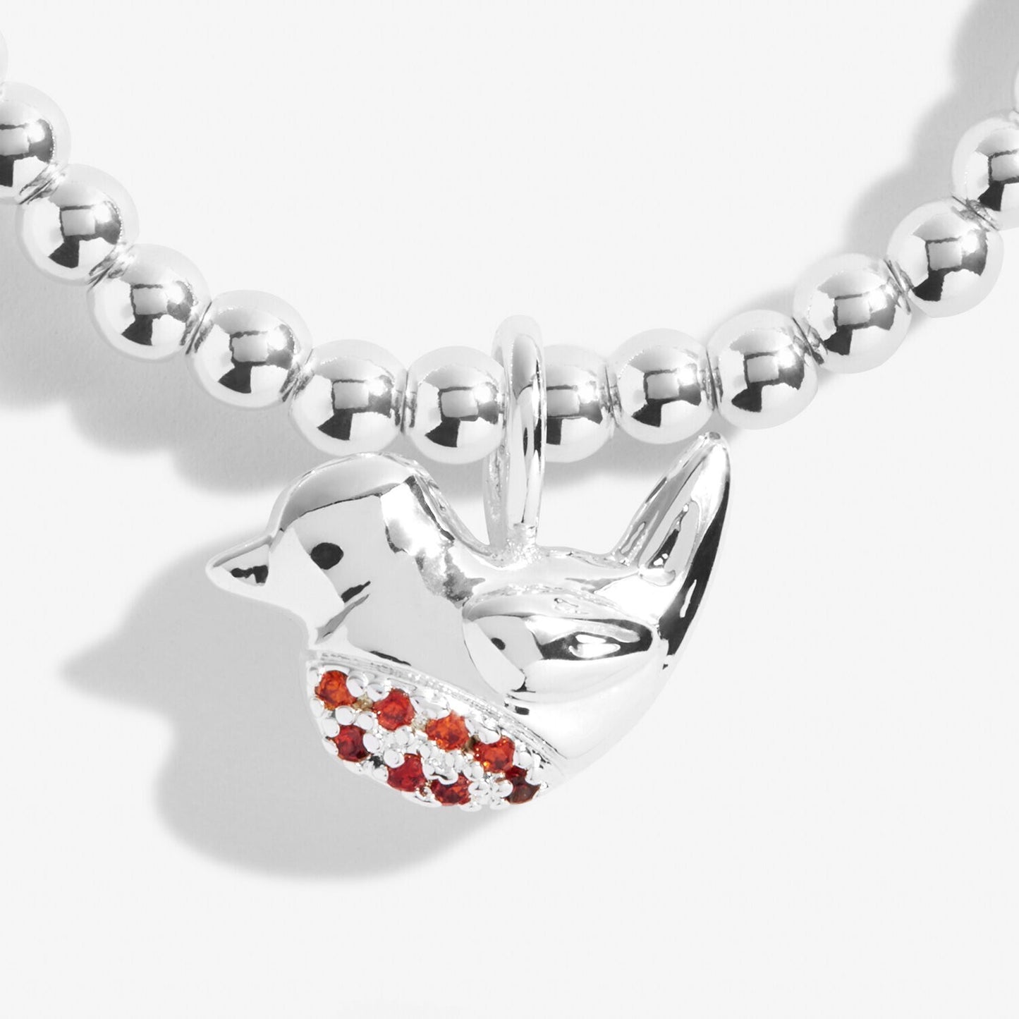 Joma Silver Plated Bead Bracelet A Little ROBINS APPEAR WHEN LOVED ONES ARE NEAR