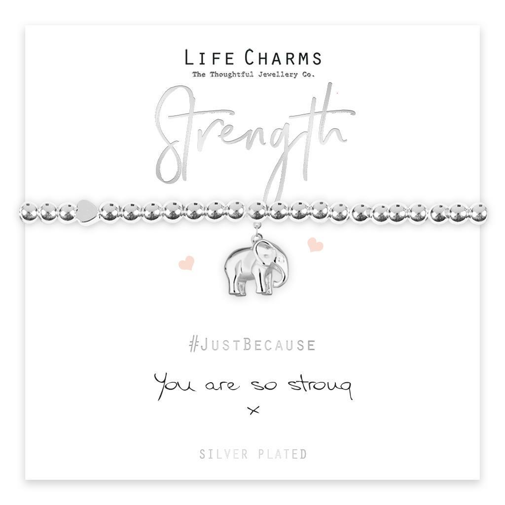 Life Charms Beaded Bracelet - " You Are So Strong " - Beautifully Gift Boxed