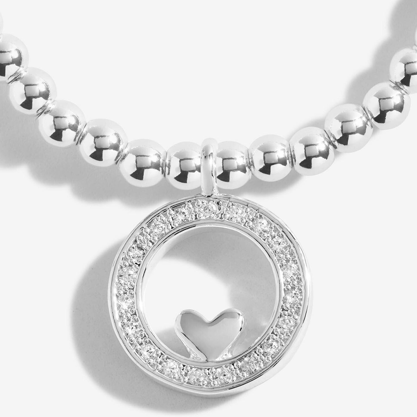 Joma Silver Plated Beaded Bracelet A Little ALWAYS THERE FOREVER LOVED - 5818