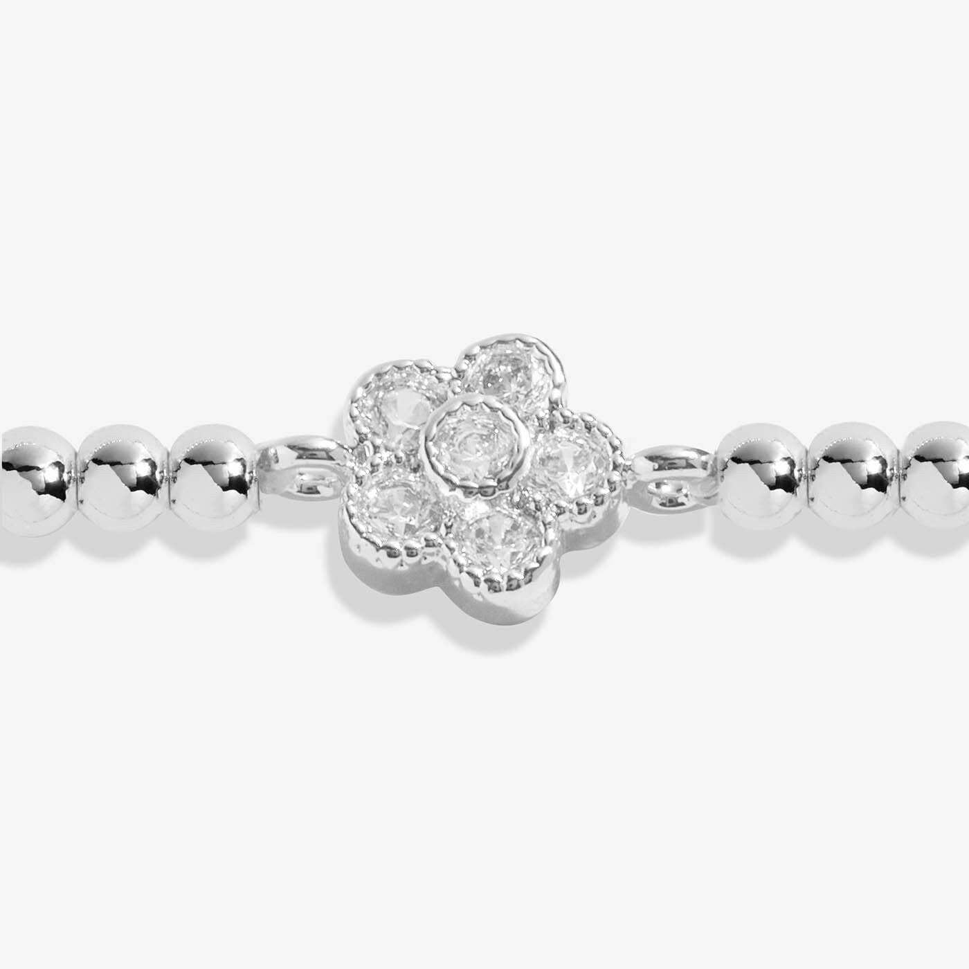 Joma Jewellery Silver Plated Beaded Bracelet A Wee FLOWER O' SCOTLAND  +Gift Bag