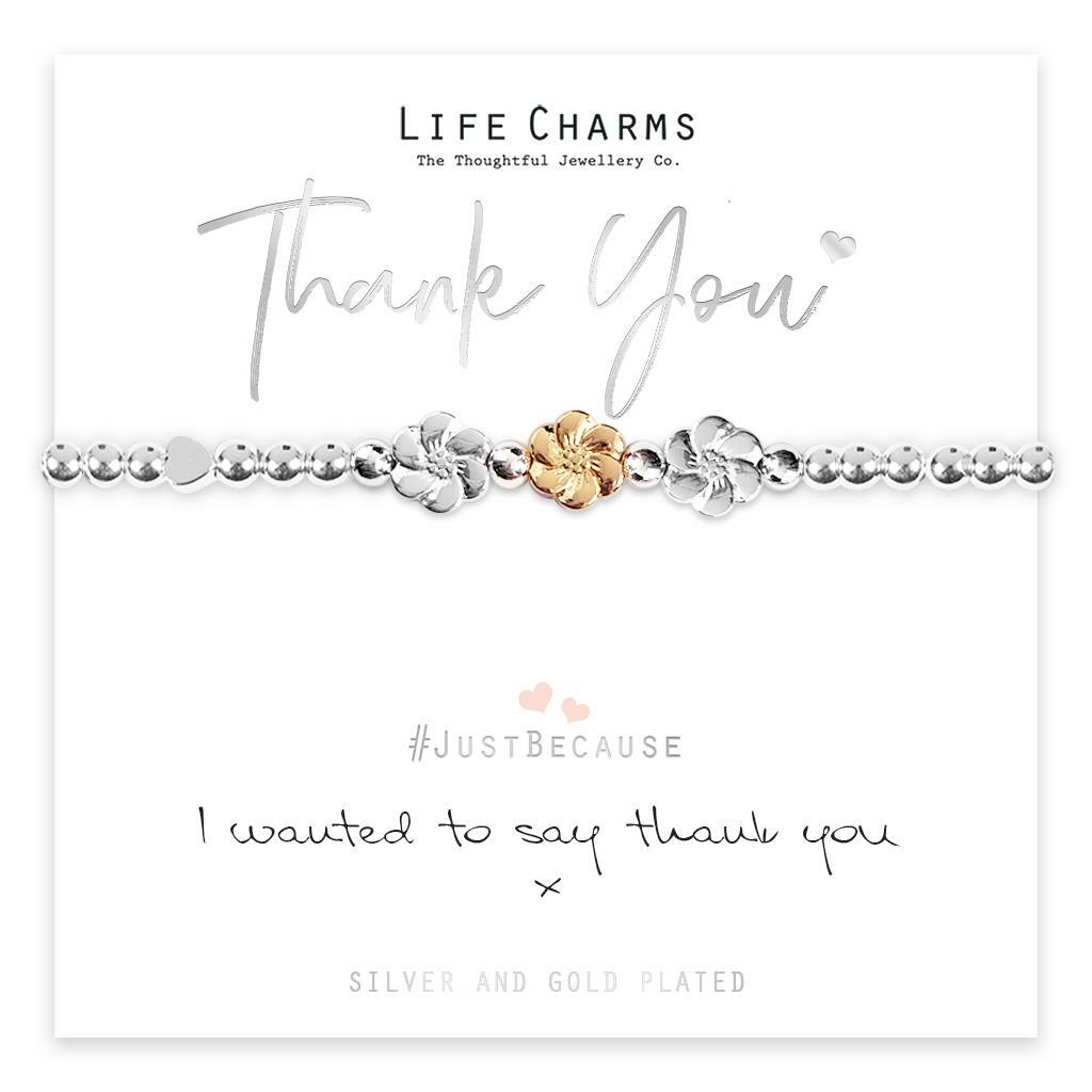 Life Charms Bracelet - " I Wanted To Say THANK YOU " -  Beautifully Gift Boxed
