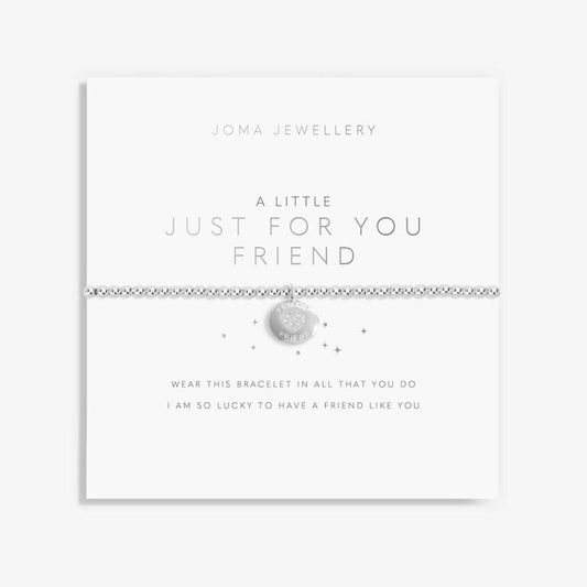 Joma Silver Plated Beaded Bracelet A Little JUST FOR YOU  FRIEND + Gift Bag 5809