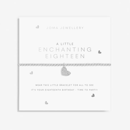 Joma Silver Plated Beaded Bracelet A Little ENCHANTING EIGHTEEN + Gift Bag