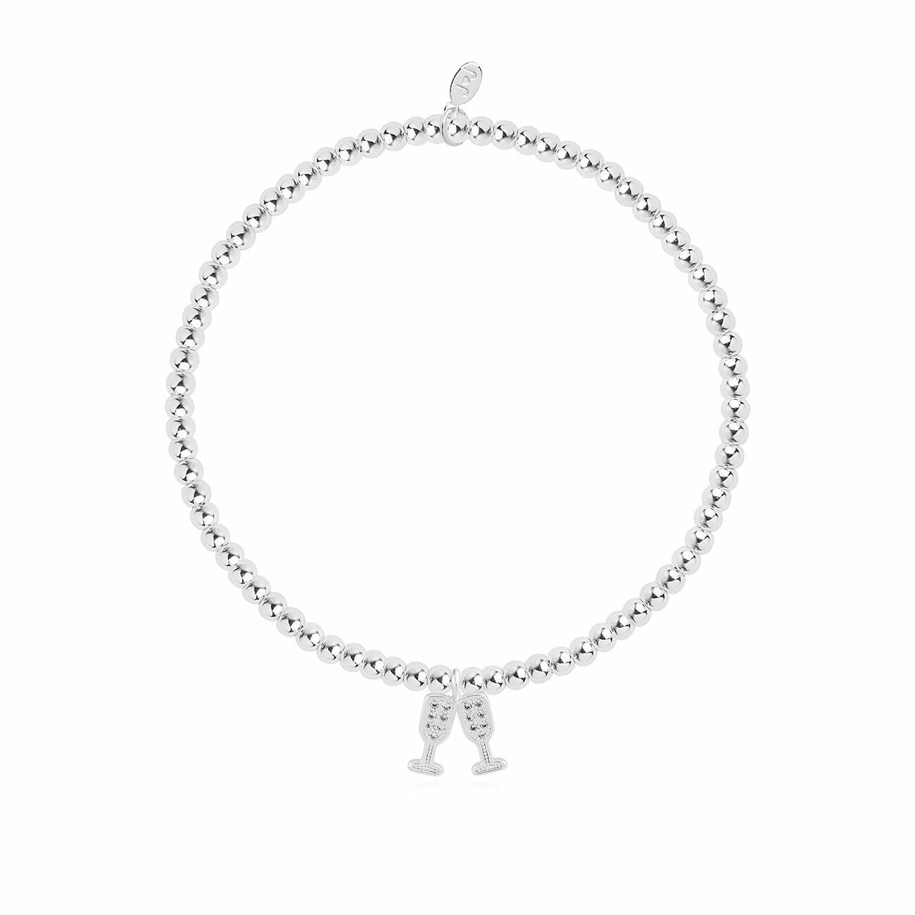 Joma Silver Plated Beaded Bracelet A Little BIRTHDAY CHEERS + Gift Bag 4345