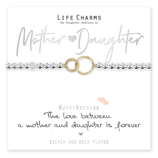 Life Charms Bracelet - " The Love Between a MOTHER and DAUGHTER " - Gift Boxed