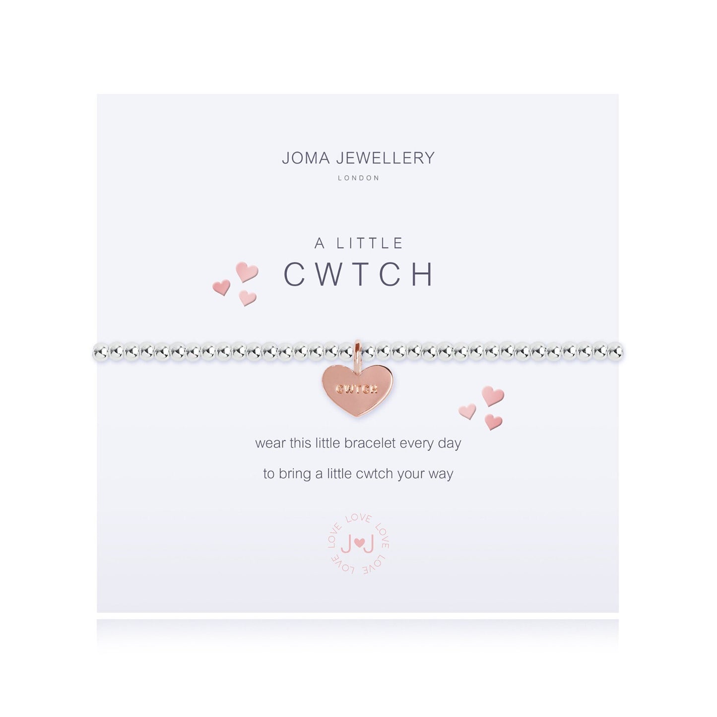 Joma Jewellery Silver Plated Beaded Bracelet A Little CWTCH + Gift Bag