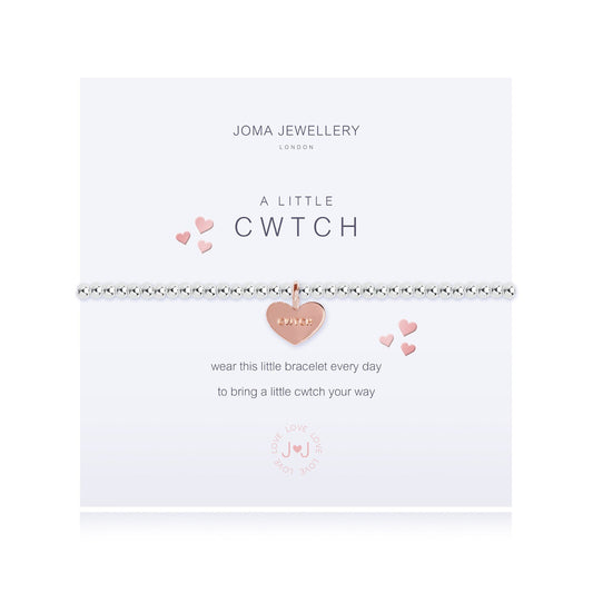 Joma Jewellery Silver Plated Beaded Bracelet A Little CWTCH + Gift Bag