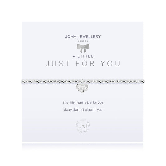 Joma Jewellery Silver Plated Beaded Bracelet A Little JUST FOR YOU + Gift Bag