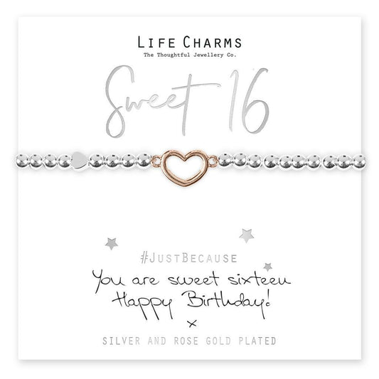 Life Charms Bracelet 16th - You Are SWEET SIXTEEN, Happy Birthday! x  Gift Boxed